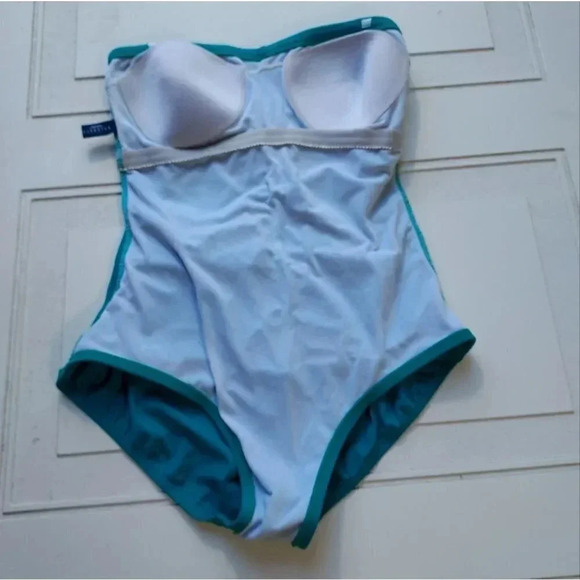Jantzen Classics Swimwear Blue/Turquoise Bathing suit - Picture 11 of 12
